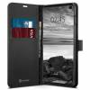 Case Spigen La Manon Wallet Saffiano Black - Galaxy S10 (605CS25819)